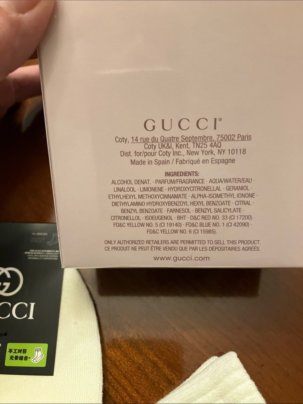 GUCCI. Women’s Perfume & Men’s Socks. A gift for each of you!!! Both are NWT!!! - Picture 3 of 12